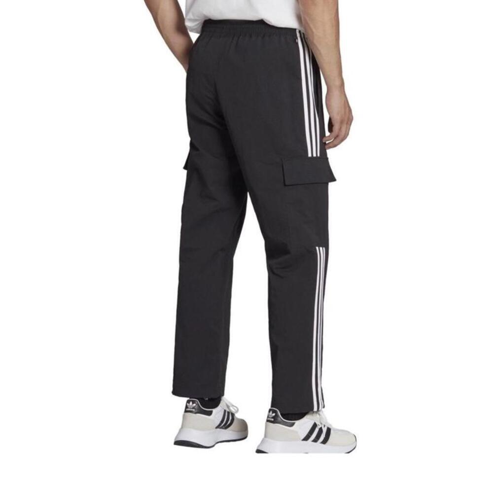 $80 Men’s ADIDAS ORIGINALS CARGO Trefoil Track PANTS Small HR3364 Black White - Picture 4 of 10